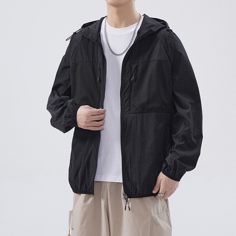 Herren Atmungsaktive Outdoor-Jacke mit Netzdetails Aliams