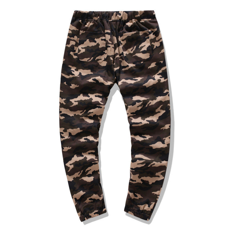 Herren Cargohose im modernen Camouflage-Design mit elastischem Bund Aliams
