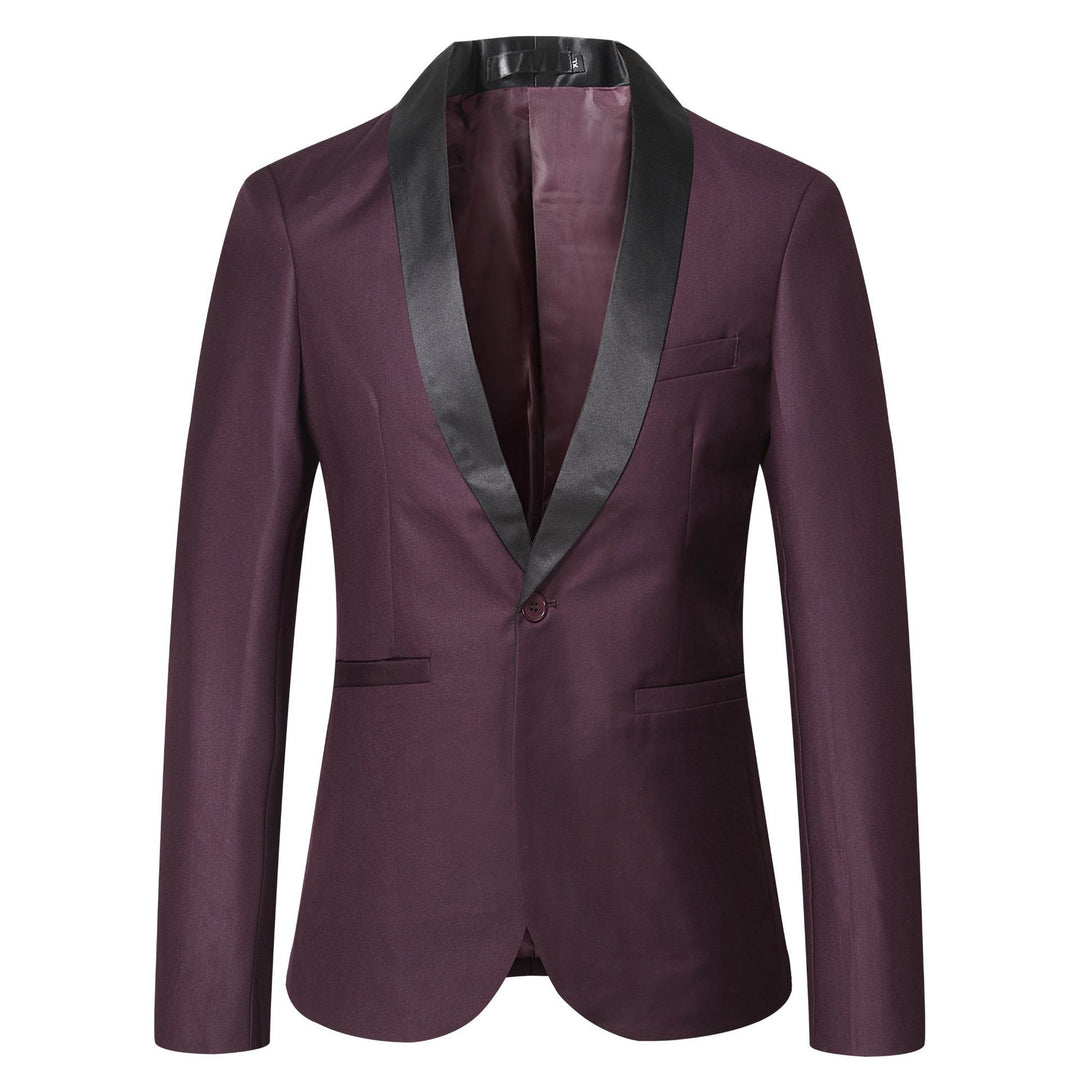 Herren eleganter Smoking-Blazer mit schickem Satinrevers Aliams