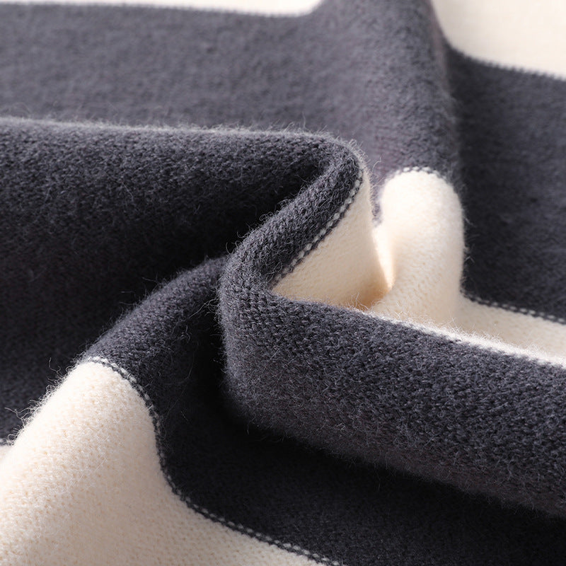 Herren Strickpullover mit schickem Streifenmuster und modernem Schnitt Aliams