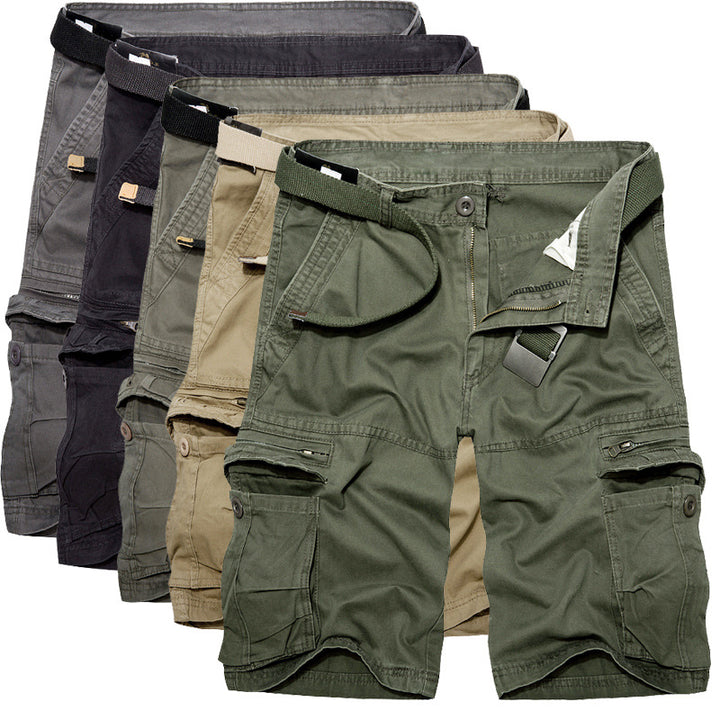Herren Cargo-Shorts mit multifunktionalen Taschen und verstellbarem Gürtel Aliams