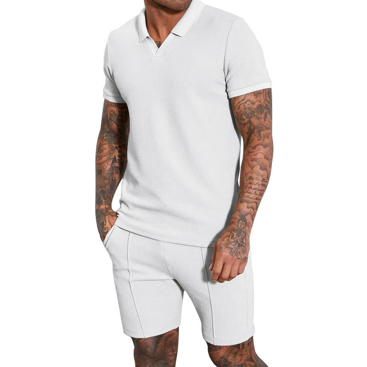 Herren Poloshirt und Shorts Set Aliams