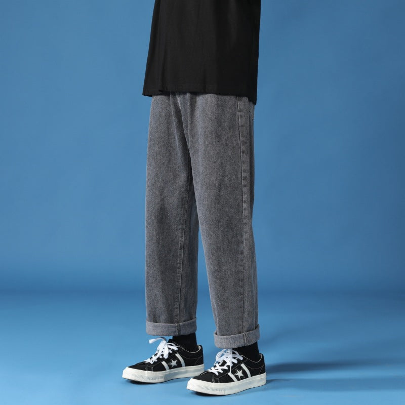 Herren Hoch geschnittene Relaxed-Fit Jeans Aliams