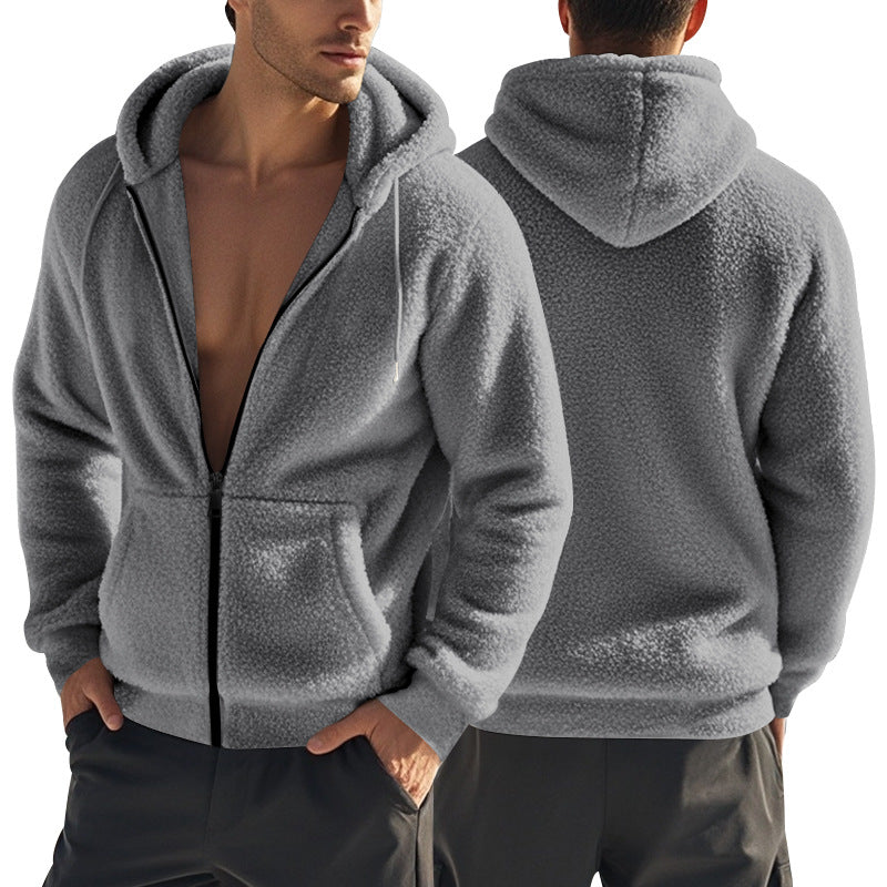 Herren Fleece-Hoodie mit kuscheligem Innenfutter und praktischen Taschen Aliams
