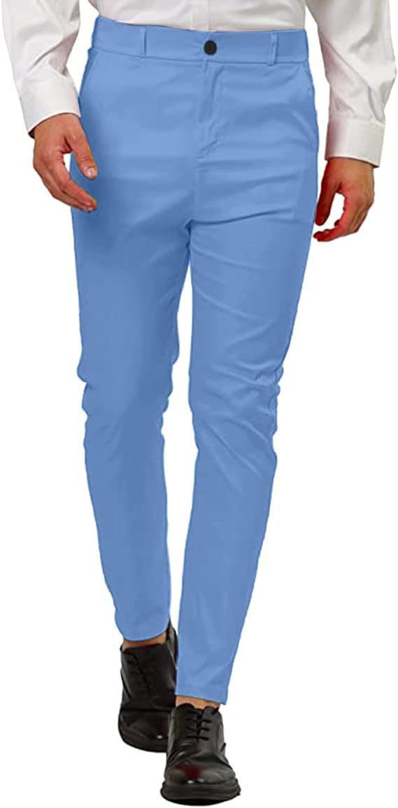 Herren Elegante und bequeme Chino-Hose mit schmalem Schnitt Aliams