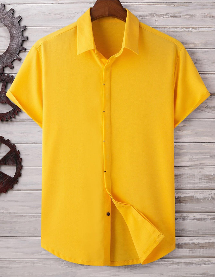 Herren Kurzarmhemd aus atmungsaktivem Material mit modernem Schnitt Aliams