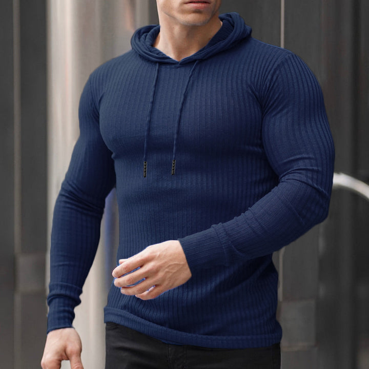 Herren Kapuzenpullover mit trendigem Rippdesign Aliams