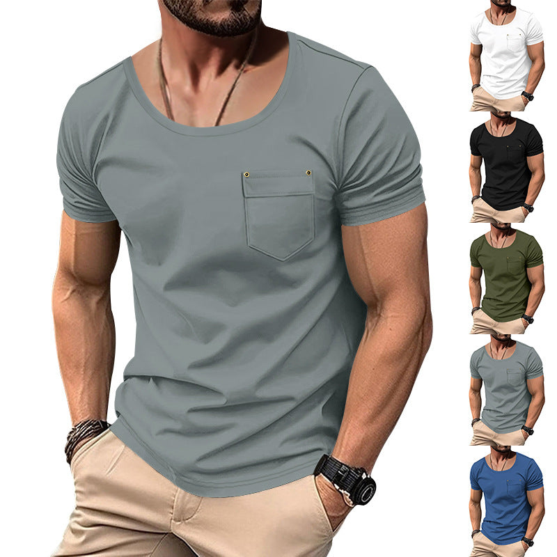 Herren Baumwolle T-Shirt mit modernem Schnitt Aliams