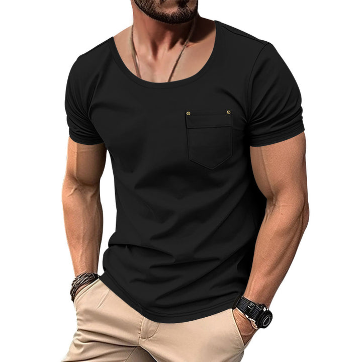 Herren Baumwolle T-Shirt mit modernem Schnitt Aliams