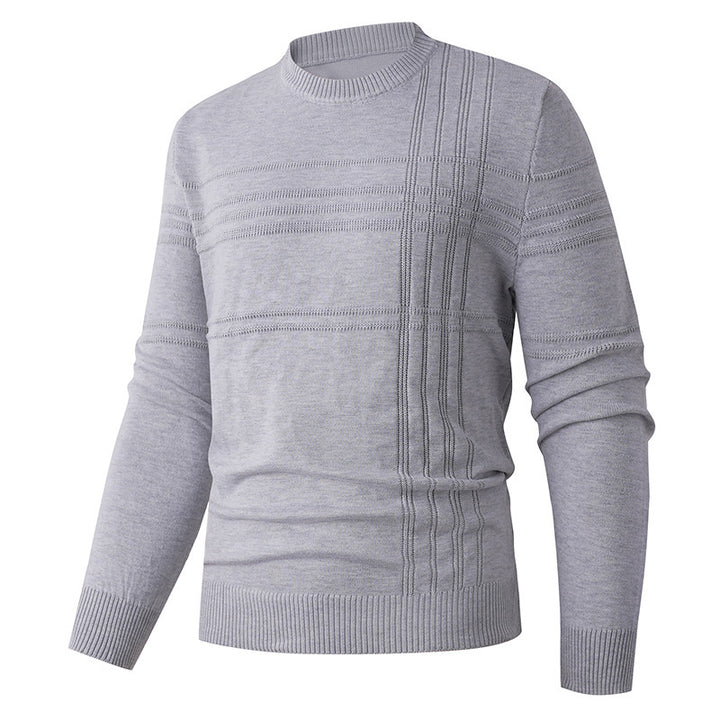 Herren Pullover mit strukturiertem Muster und Rundhalsausschnitt Aliams