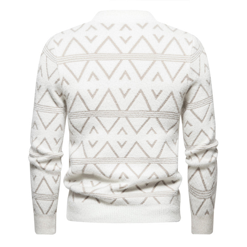 Herren Rollkragenpullover mit modernem Strukturdesign Aliams