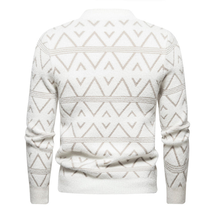 Herren Rollkragenpullover mit modernem Strukturdesign Aliams