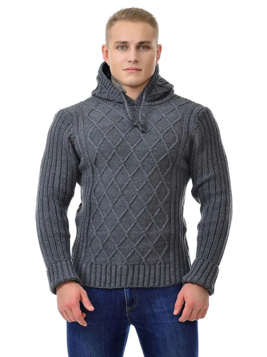 Herren Strickpullover mit modernem Rautenmuster Aliams