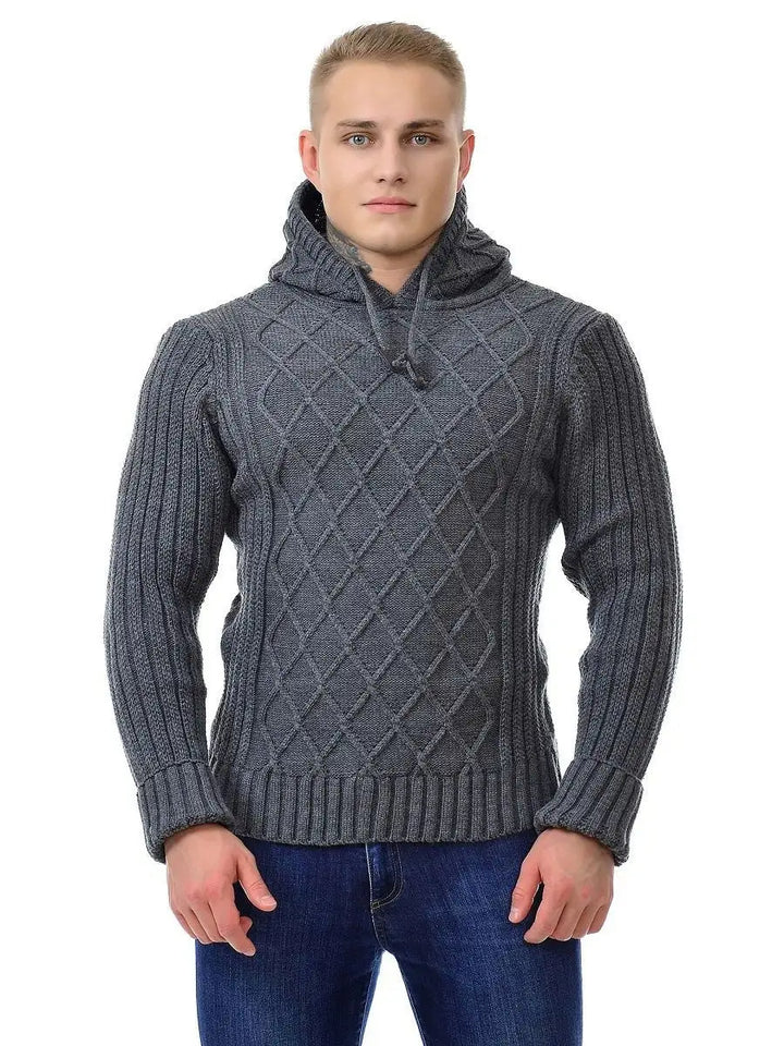 Herren Strickpullover mit modernem Rautenmuster Aliams