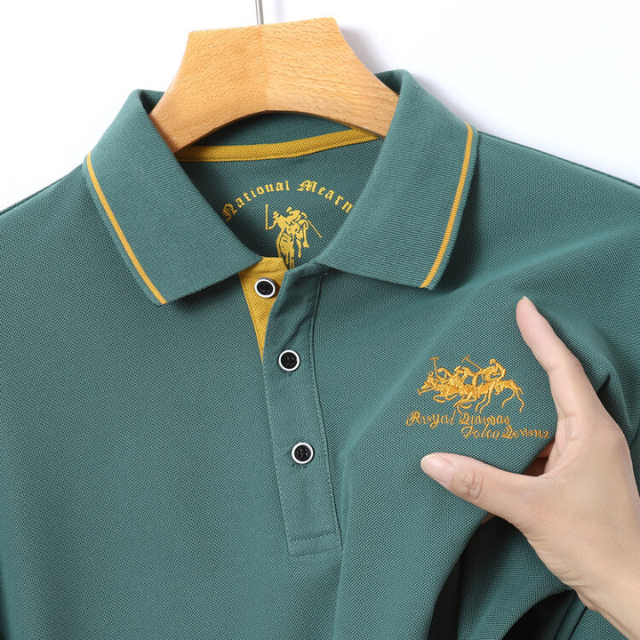 Herren Sportliches Poloshirt mit strukturiertem Kragen und atmungsaktiven Eigenschaften Aliams