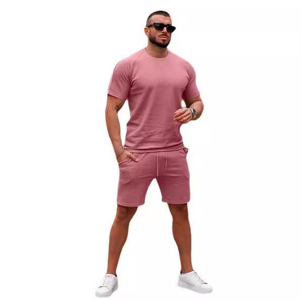 Herren Sportliches Kurzarmset mit bequemen Shorts Aliams