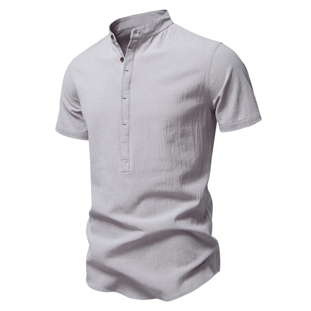 Herren Kurzarm Henley-Shirt mit praktischer Knopfleiste und modernem Design Aliams