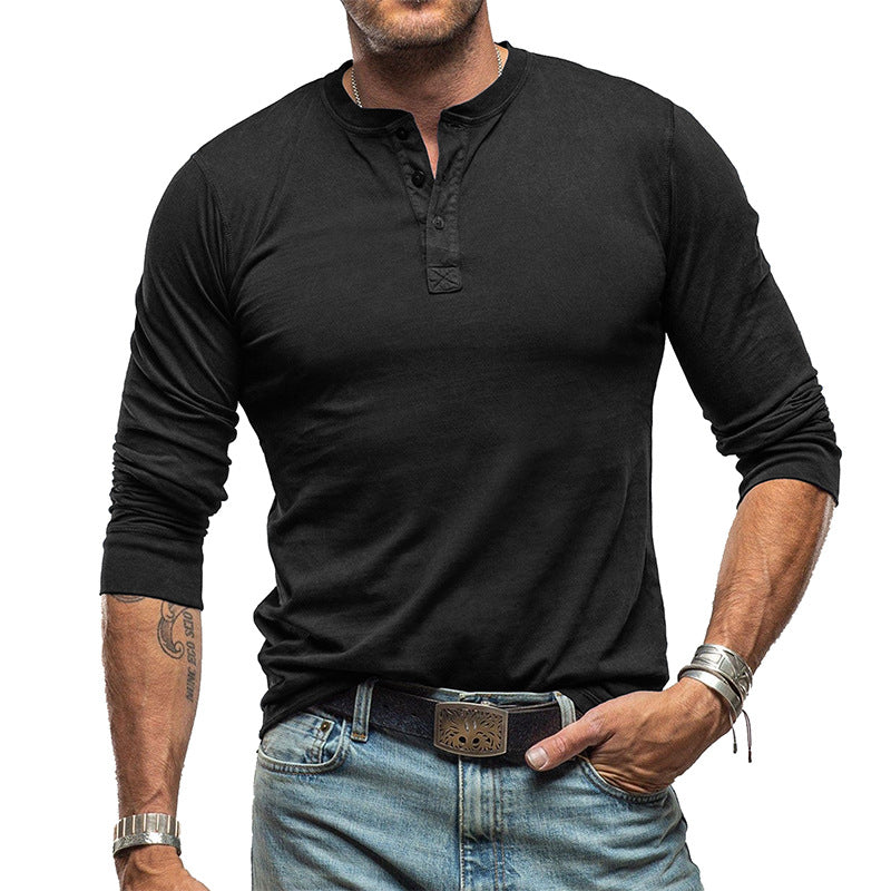 Herren Henley-Shirt mit Knopfleiste Aliams