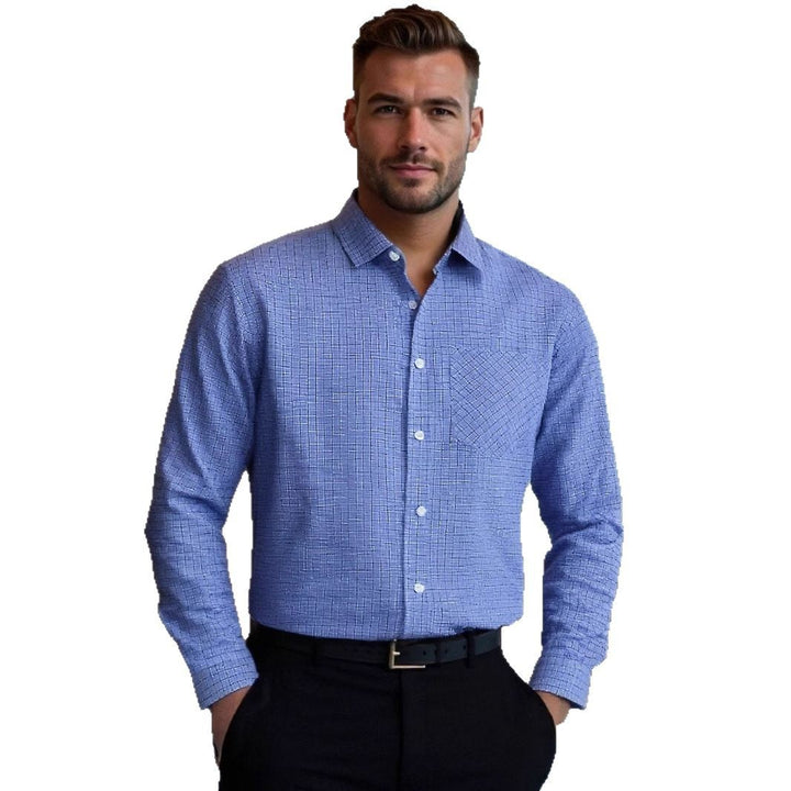 Herren kariertes Langarmhemd mit vielseitigem Schnitt und stilvollem Design Aliams