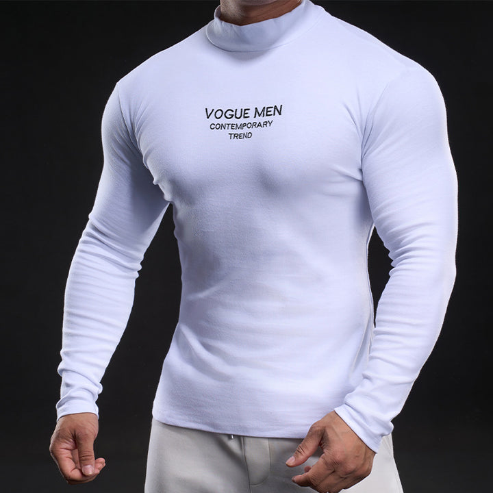 Herren Hochgeschlossenes Langarmshirt Aliams