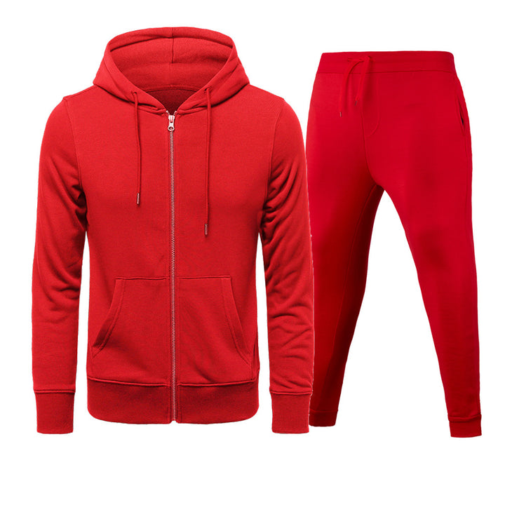 Herren Sportlicher Fleece Hoodie und Jogginghose Set Aliams
