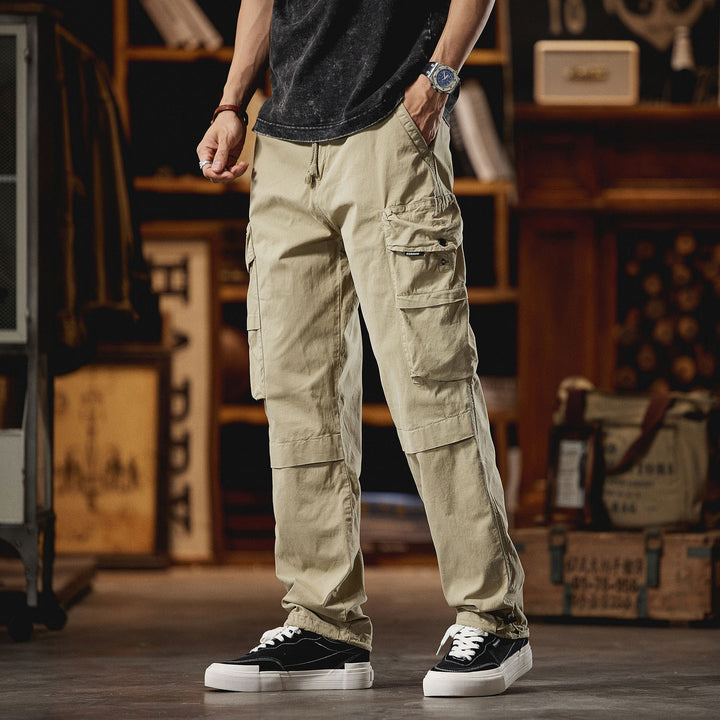 Herren Cargo-Hose mit zahlreichen Funktionstaschen und elastischem Bund Aliams