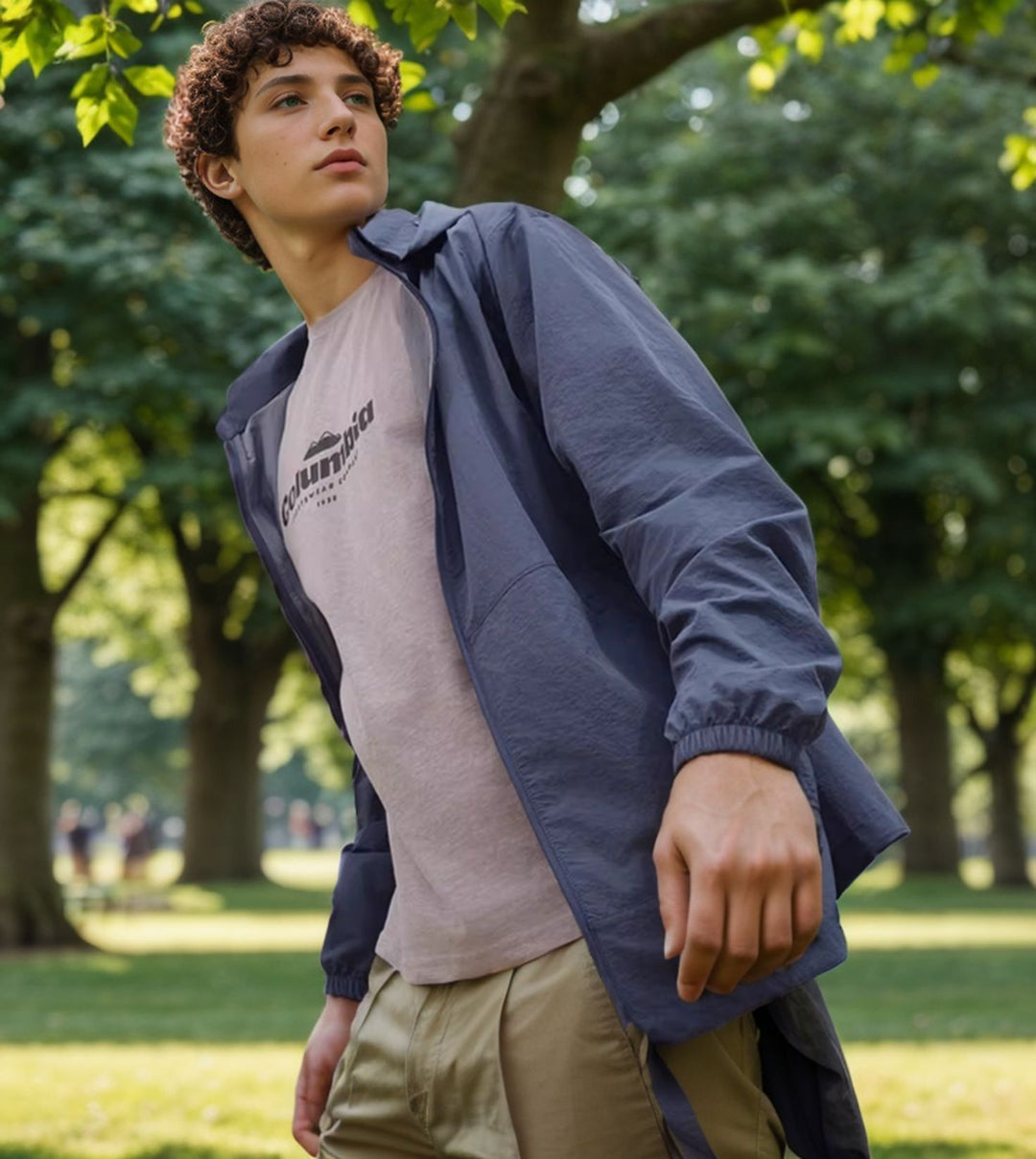 Herren funktionale Übergangsjacke mit verstellbarem Kragen Aliams