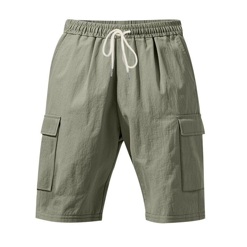 Herren Cargo-Shorts mit mehreren praktischen Taschen und elastischem Bund Aliams