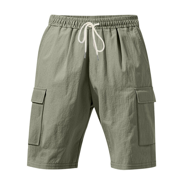 Herren Cargo-Shorts mit mehreren praktischen Taschen und elastischem Bund Aliams