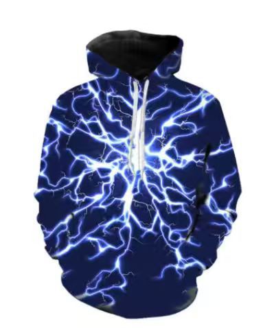 Herren Kapuzenpullover mit dynamischem Blitzdesign Aliams
