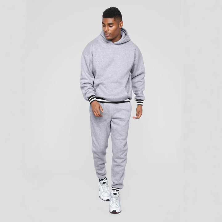 Herren bequemer Sportanzug mit Kapuze und elastischem Bund Aliams