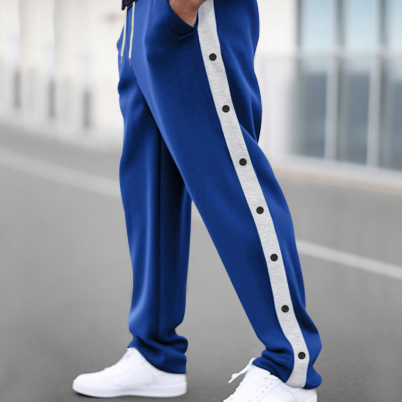 Herren Sportliche Jogginghose mit Druckknopfverschluss und atmungsaktivem Material Aliams