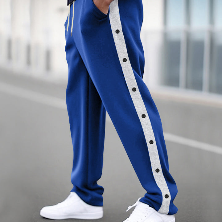 Herren Sportliche Jogginghose mit Druckknopfverschluss und atmungsaktivem Material Aliams