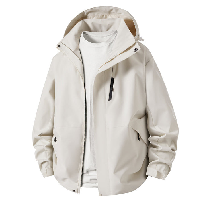 Herren technische Übergangsjacke mit verstellbarem Kapuzenrand Aliams