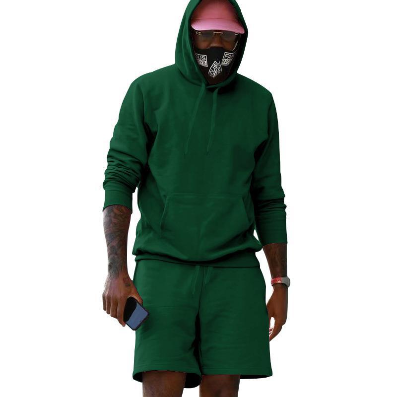 Herren sportliches Hoodie und Shorts Set Aliams