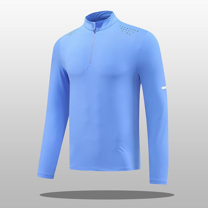 Herren Funktions-Langarmshirt mit Reißverschluss und atmungsaktivem Material Aliams