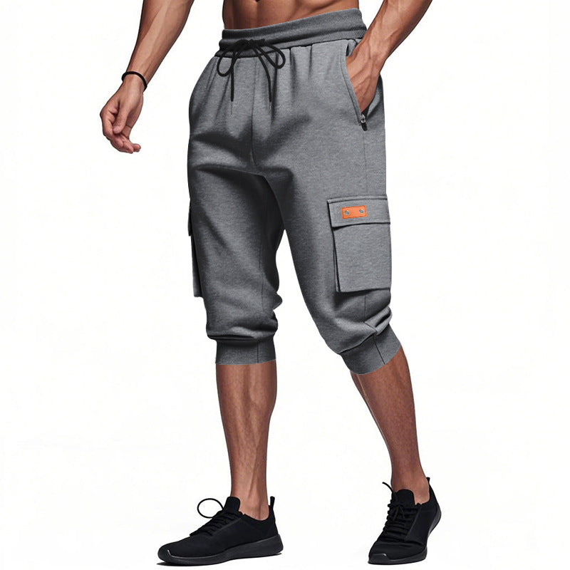 Herren sportliche Cargo-Shorts mit praktischen Taschen und elastischem Bund Aliams