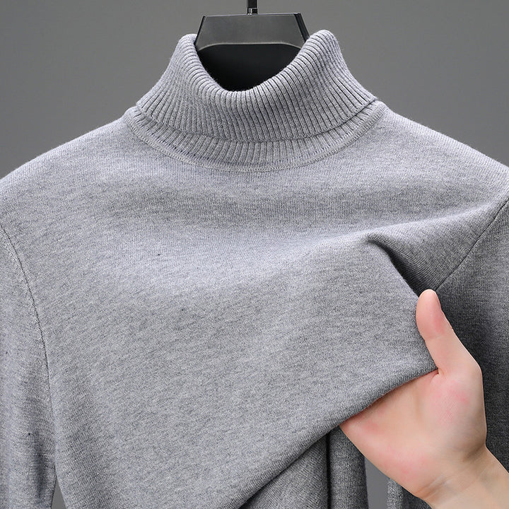 Herren eleganter Rollkragenpullover aus hochwertiger Baumwolle Aliams