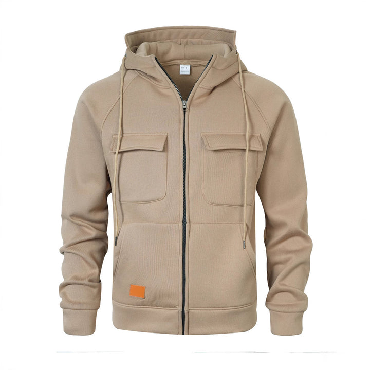 Herren Stylische Kapuzenjacke mit praktischen Taschen und Reißverschluss Aliams