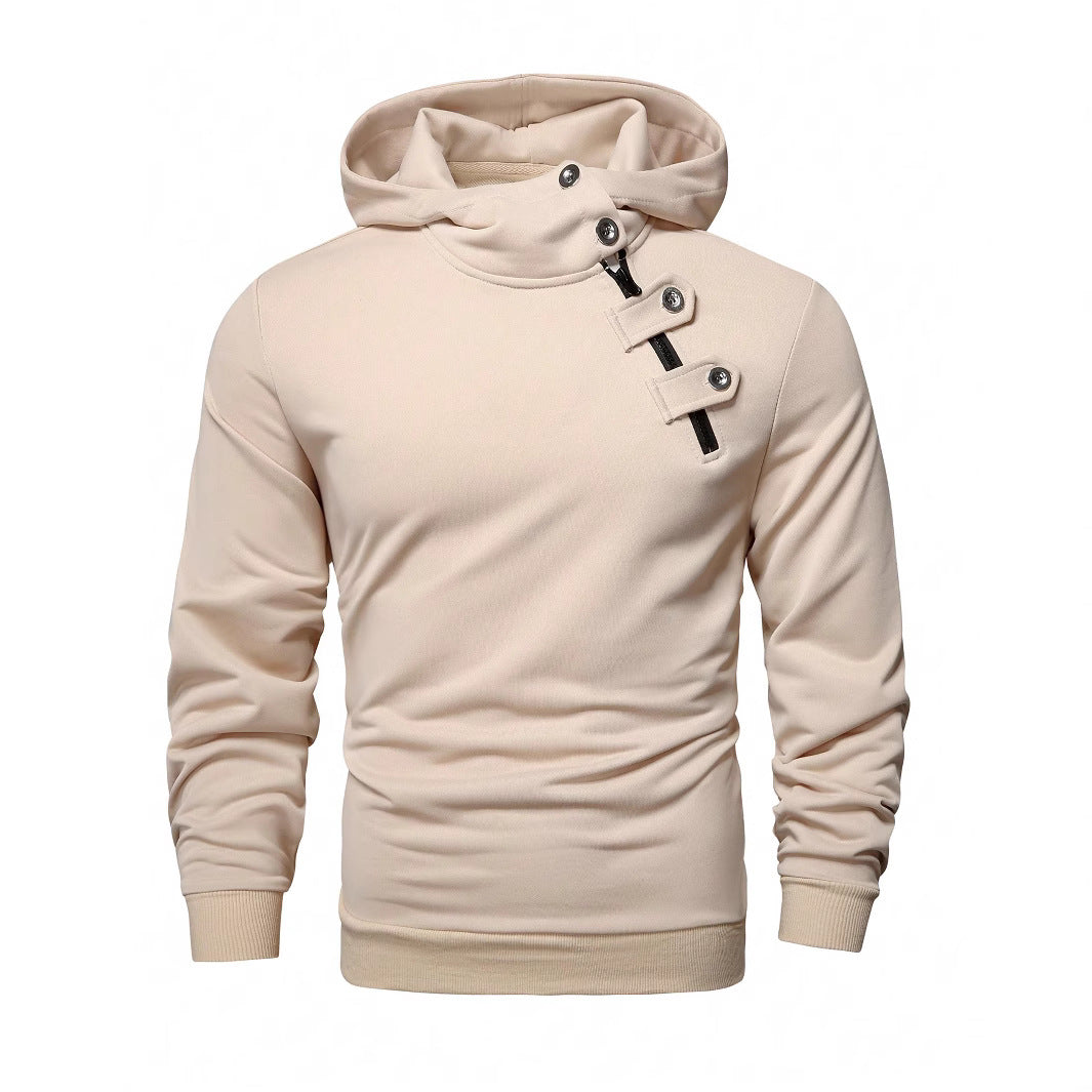 Herren Hoodie mit innovativem Kragen und praktischer Taschenlösung Aliams