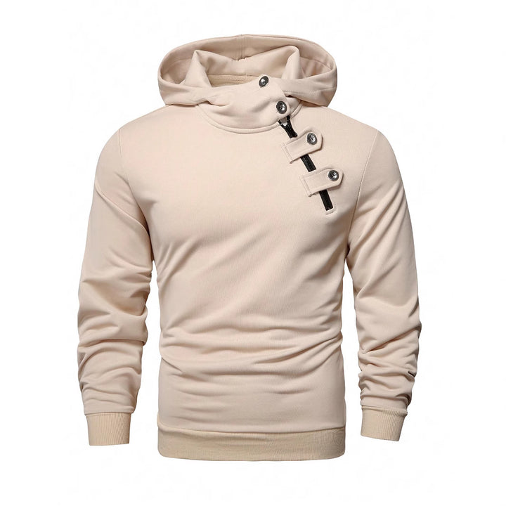 Herren Hoodie mit innovativem Kragen und praktischer Taschenlösung Aliams
