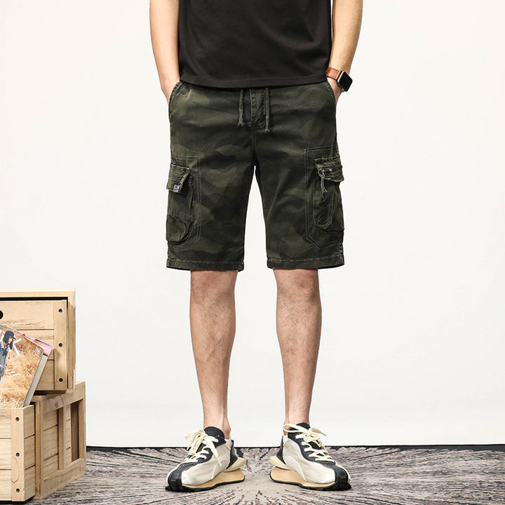 Herren Cargoshorts im lässigen Camouflage-Stil mit verschiedenen Taschen und verstellbarem Bund Aliams