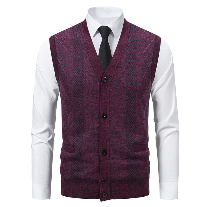 Herren elegante Weste mit strukturiertem Design und praktischen Taschen Aliams