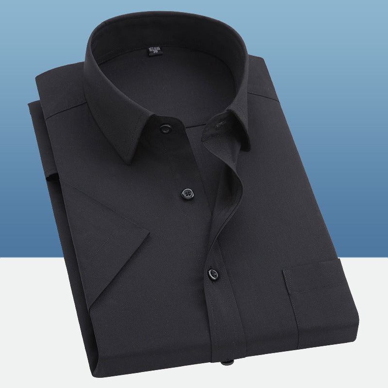 Herren elegantes Kurzarmhemd mit feiner Baumwollstruktur Aliams