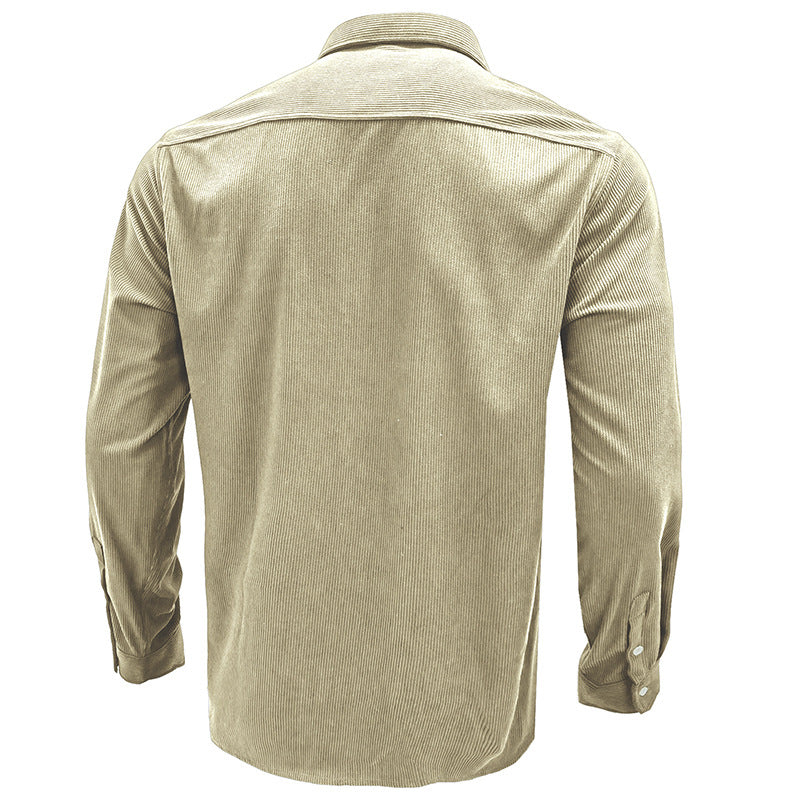 Herren Kordhemd mit zwei Brusttaschen Aliams