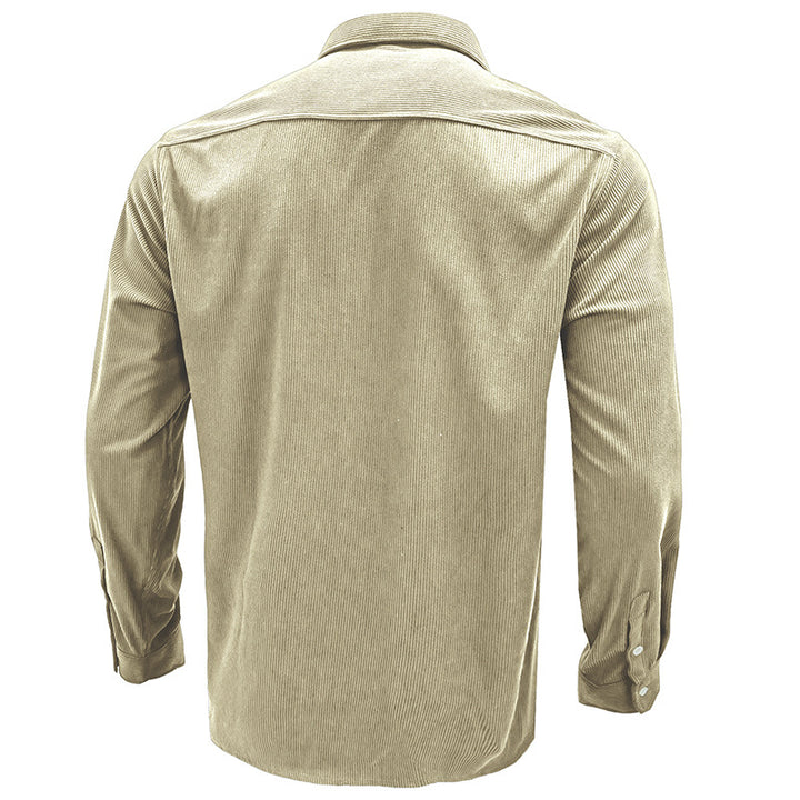 Herren Kordhemd mit zwei Brusttaschen Aliams