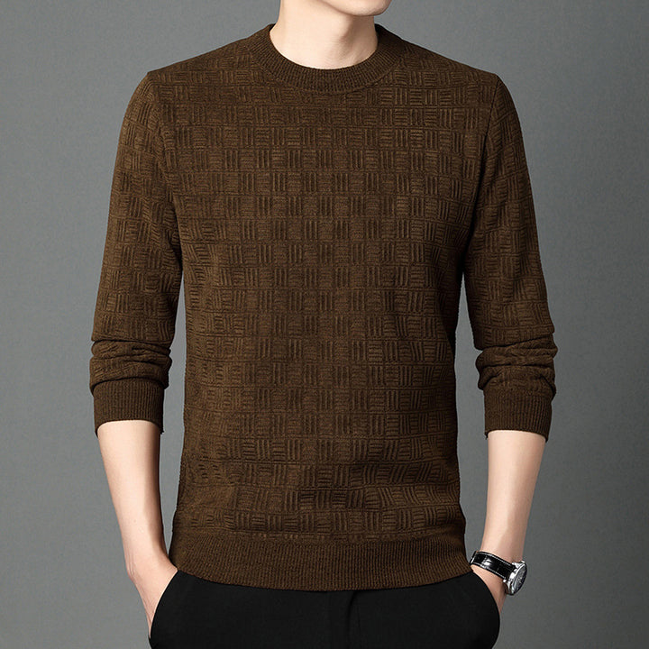 Herren komfortabler Strickpullover mit einzigartiger Struktur Aliams