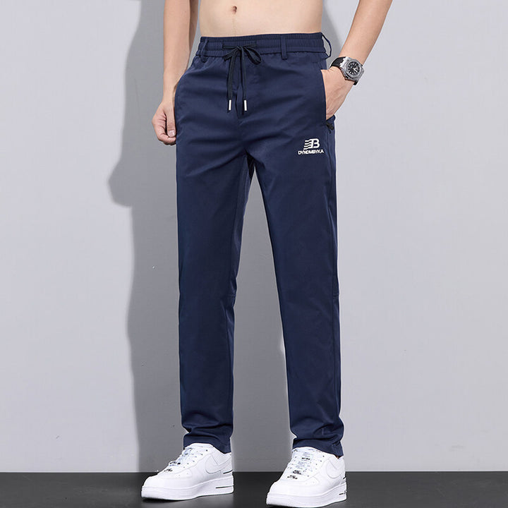 Herren Sportliche Freizeithose mit verstellbarem Kordelzug und seitlichen Reißverschlusstaschen Aliams