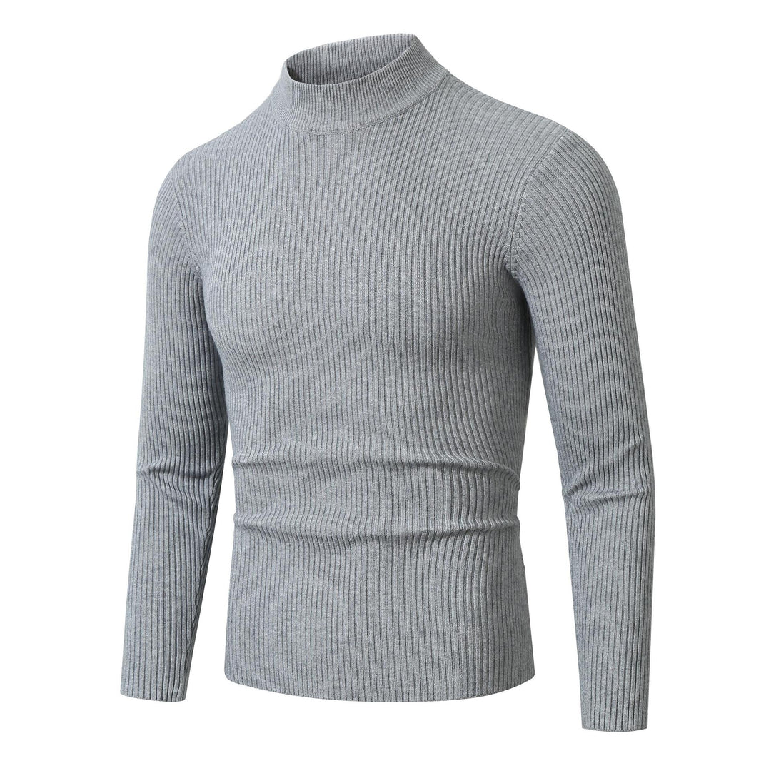 Herren Rollkragenpullover aus feinem Rippstrickmaterial Aliams