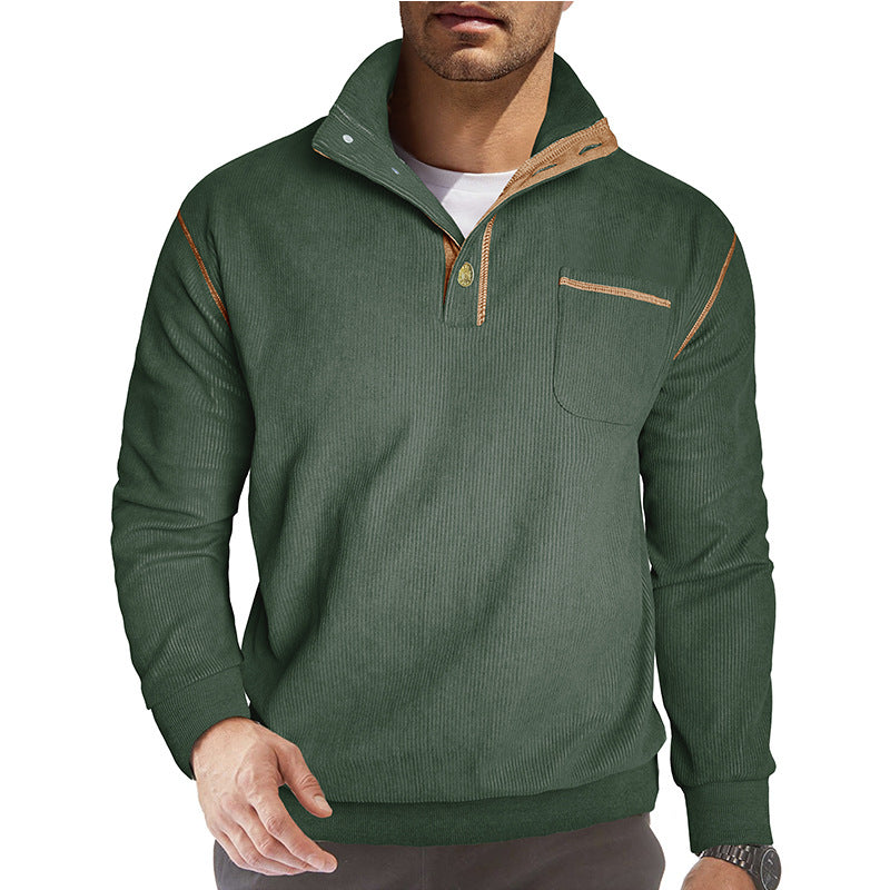 Herren Stepppullover mit modernem Kragen Aliams